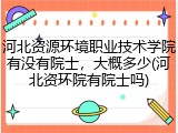 河北资源环境职业技术学院有没有院士，大概多少(河北资环院有院士吗)