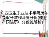 广西卫生职业技术学院历年录取分数线深度分析(桂卫职院历年分数线解析)