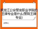 黑龙江公安警官职业学院的王牌专业是什么(警院王牌专业)