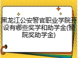 黑龙江公安警官职业学院开设有哪些奖学和助学金(警院奖助学金)