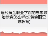 烟台黄金职业学院的思想政治教育怎么样(烟黄金职思政教育)
