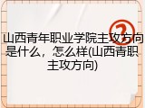 山西青年职业学院主攻方向是什么，怎么样(山西青职主攻方向)