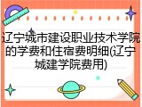 辽宁城市建设职业技术学院的学费和住宿费明细(辽宁城建学院费用)
