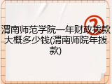 渭南师范学院一年财政拨款大概多少钱(渭南师院年拨款)