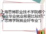 上海思博职业技术学院哪个专业毕业就业前景比较好("思博学院就业好专业")