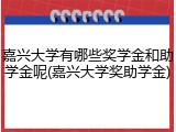 嘉兴大学有哪些奖学金和助学金呢(嘉兴大学奖助学金)