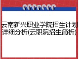 云南新兴职业学院招生计划详细分析(云职院招生简析)