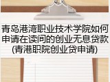 青岛港湾职业技术学院如何申请在读间的创业无息贷款(青港职院创业贷申请)