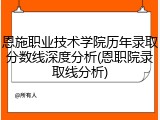 恩施职业技术学院历年录取分数线深度分析(恩职院录取线分析)
