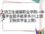 上饶卫生健康职业学院一年奖学金最多能拿多少(上饶卫院奖学金上限)
