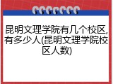 昆明文理学院有几个校区,有多少人(昆明文理学院校区人数)