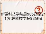 新疆科技学院是985还是211(新疆科技学院985吗)
