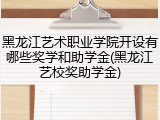 黑龙江艺术职业学院开设有哪些奖学和助学金(黑龙江艺校奖助学金)