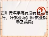 四川传媒学院有没有就业指导，好就业吗(川传就业指导及前景)