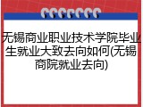无锡商业职业技术学院毕业生就业大致去向如何(无锡商院就业去向)