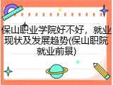 保山职业学院好不好，就业现状及发展趋势(保山职院就业前景)