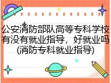 公安消防部队高等专科学校有没有就业指导，好就业吗(消防专科就业指导)