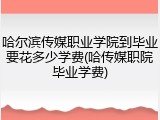 哈尔滨传媒职业学院到毕业要花多少学费(哈传媒职院毕业学费)