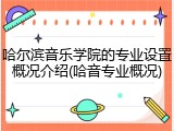 哈尔滨音乐学院的专业设置概况介绍(哈音专业概况)