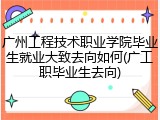广州工程技术职业学院毕业生就业大致去向如何(广工职毕业生去向)