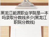 黑龙江能源职业学院是一本吗录取分数线多少(黑龙江职院分数线)