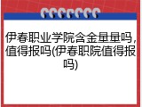伊春职业学院含金量量吗，值得报吗(伊春职院值得报吗)