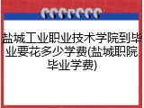 盐城工业职业技术学院到毕业要花多少学费(盐城职院毕业学费)