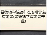 景德镇学院读什么专业比较有前景(景德镇学院前景专业)