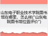 山东电子职业技术学院图书馆在哪里，怎么样("山东电院图书馆位置评价")