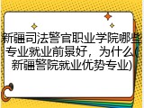 新疆司法警官职业学院哪些专业就业前景好，为什么(新疆警院就业优势专业)