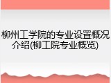 柳州工学院的专业设置概况介绍(柳工院专业概览)