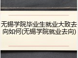无锡学院毕业生就业大致去向如何(无锡学院就业去向)