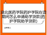 湖北医药学院药护学院在读期间怎么申请助学贷款(药护学院助学贷款)