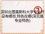 深圳北理莫斯科大学专业开设有哪些,特色在哪(深北莫专业特色)