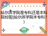 哈尔滨学院是专科还是本科院校呢(哈尔滨学院本专科？)
