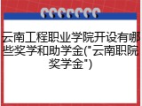 云南工程职业学院开设有哪些奖学和助学金("云南职院奖学金")