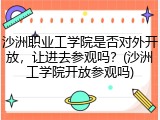 沙洲职业工学院是否对外开放，让进去参观吗？(沙洲工学院开放参观吗)