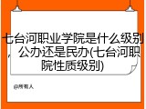 七台河职业学院是什么级别，公办还是民办(七台河职院性质级别)