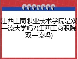 江西工商职业技术学院是双一流大学吗?(江西工商职院双一流吗)