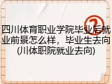 四川体育职业学院毕业后就业前景怎么样，毕业生去向(川体职院就业去向)