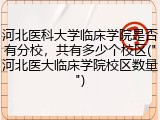 河北医科大学临床学院是否有分校，共有多少个校区("河北医大临床学院校区数量")