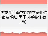 黑龙江工商学院的学费和住宿费明细(黑工商学费住宿费)