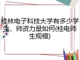 桂林电子科技大学有多少学生，师资力量如何(桂电师生规模)