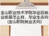 金山职业技术学院毕业后就业前景怎么样，毕业生去向(金山职院就业去向)