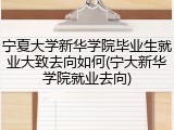 宁夏大学新华学院毕业生就业大致去向如何(宁大新华学院就业去向)
