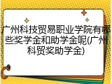 广州科技贸易职业学院有哪些奖学金和助学金呢(广州科贸奖助学金)