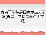 青岛工学院是国家重点大学吗(青岛工学院是重点大学吗)