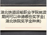 湖北铁道运输职业学院就读期间可以申请哪些奖学金(湖北铁院奖学金种类)