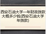 西安石油大学一年财政拨款大概多少钱(西安石油大学年拨款)