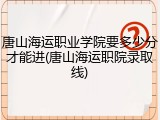 唐山海运职业学院要多少分才能进(唐山海运职院录取线)